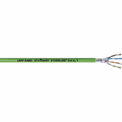 Lapp Cat6 Ethernet Cable, STP, Green PUR Sheath, 50m, Flame Retardant