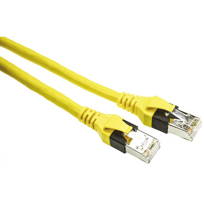 HARTING Cat6 Male RJ45 to Male RJ45 Ethernet Cable, SF/UTP, Yellow PUR Sheath, 2m