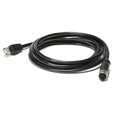 FLIR Straight Female M12 to Straight Male RJ45 Ethernet Cable, 2m