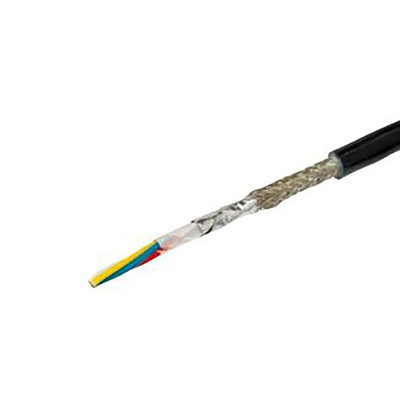 HARTING Cat5e Ethernet Cable, SF/UTP, Black Elastomer, Electron Beam Cross Linked Sheath, 100m, Flame Retardant,