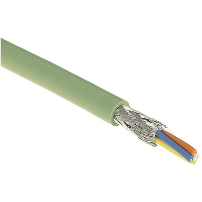 HARTING Cat5 Ethernet Cable, SF/UTP, Green PUR Sheath, 20m, Flame Retardant, Halogen Free