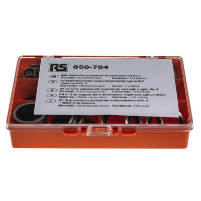 RS PRO BSP Self-Centring Imperial Kit Nitrile, Kit Contents 114 Pieces