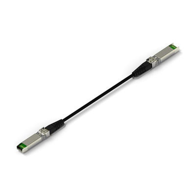 TE Connectivity Male SFP28 to Male SFP28 Ethernet Cable, Black PVC Sheath, 3m