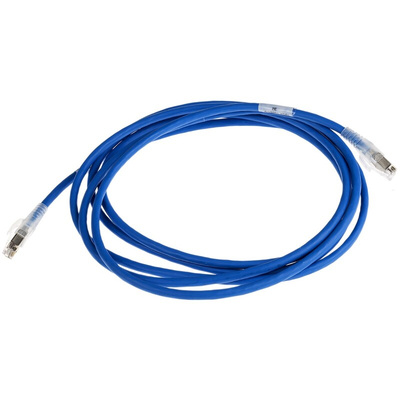 Belden Cat6a Male RJ45 to Male RJ45 Ethernet Cable, S/FTP, Blue LSZH Sheath, 3m, Low Smoke Zero Halogen (LSZH)