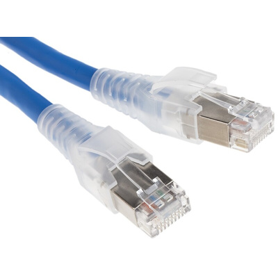 Belden Cat6a Male RJ45 to Male RJ45 Ethernet Cable, S/FTP, Blue LSZH Sheath, 3m, Low Smoke Zero Halogen (LSZH)