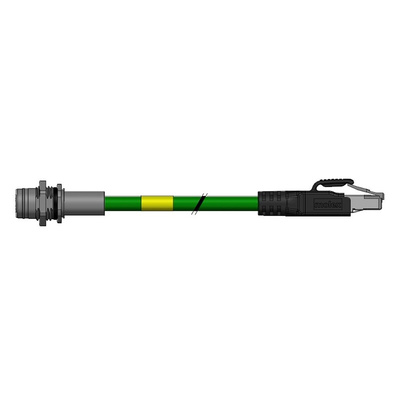 Molex Cat5e M12 to RJ45 Ethernet Cable, 2m