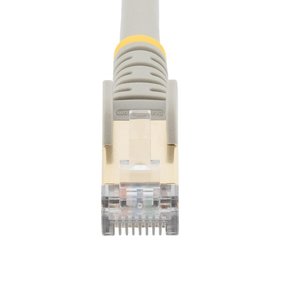 Startech Cat6a Male RJ45 to Male RJ45 Ethernet Cable, STP, Grey PVC Sheath, 3m, CMG Rated