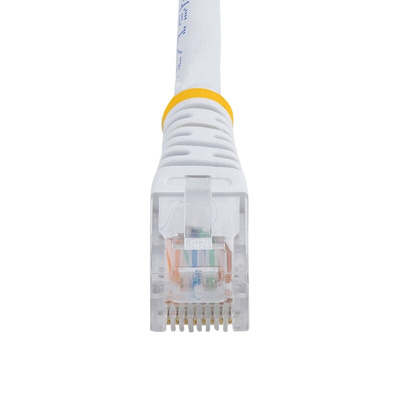 Startech Cat5e Straight Male RJ45 to Straight Male RJ45 Ethernet Cable, U/UTP, White PVC Sheath, 15m, CMG Rated