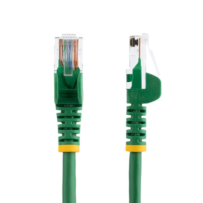 StarTech.com Cat5e Male RJ45 to Male RJ45 Ethernet Cable, U/UTP, Green PVC Sheath, 1m, CM Rated