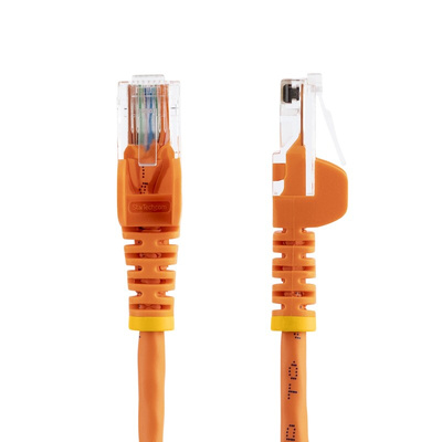 Startech Cat5e Male RJ45 to Male RJ45 Ethernet Cable, U/UTP, Orange PVC Sheath, 3m, CM Rated