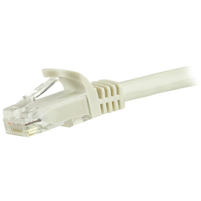 Startech Cat6 Male RJ45 to Male RJ45 Ethernet Cable, U/UTP, White PVC Sheath, 3m, CMG Rated