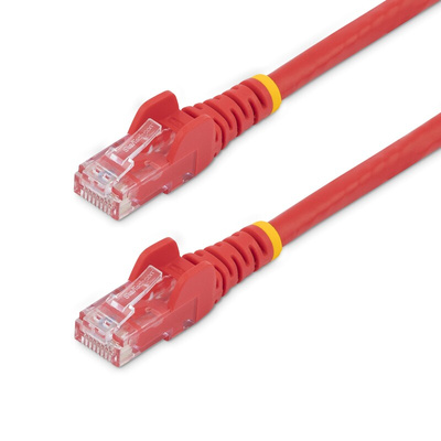 StarTech.com Cat6 Straight Male RJ45 to Straight Male RJ45 Ethernet Cable, U/UTP, Red PVC Sheath, 2m, CMG Rated