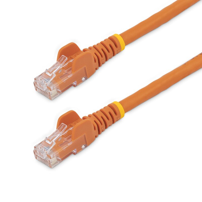 StarTech.com Cat6 Male RJ45 to Male RJ45 Ethernet Cable, U/UTP, Orange PVC Sheath, 1m, CMG Rated