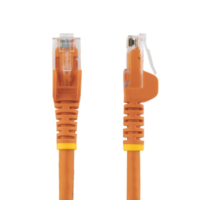 Startech Cat6 Male RJ45 to Male RJ45 Ethernet Cable, U/UTP, Orange PVC Sheath, 5m, CMG Rated