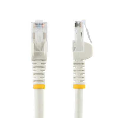 Startech Cat6 Male RJ45 to Male RJ45 Ethernet Cable, U/UTP, White PVC Sheath, 30m, CMG Rated