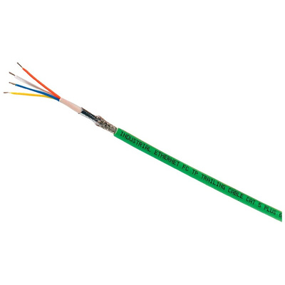 Siemens Cat5 Ethernet Cable, STP, Green Polyurethane Sheath, 20m