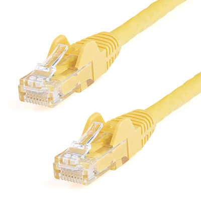 StarTech.com Cat6 Straight Male RJ45 to Straight Male RJ45 Ethernet Cable, U/UTP, Yellow PVC Sheath, 1.5m, CMG Rated