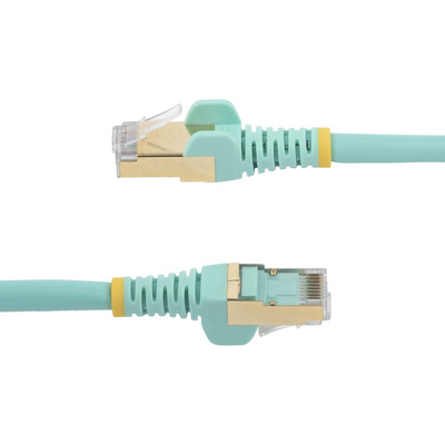 StarTech.com Cat6a Straight Male RJ45 to Straight Male RJ45 Ethernet Cable, STP, Light Blue, 5m, CMG Rated