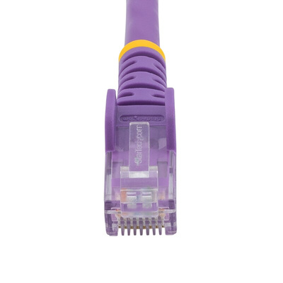 StarTech.com Cat6 Straight Male RJ45 to Straight Male RJ45 Ethernet Cable, U/UTP, Purple PVC Sheath, 7.5m, CMG Rated