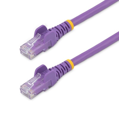StarTech.com Cat6 Straight Male RJ45 to Straight Male RJ45 Ethernet Cable, U/UTP, Purple PVC Sheath, 7.5m, CMG Rated