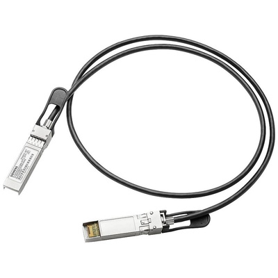 Siemens Male SFP+ to SFP+ Ethernet Cable, Aluminium foil with a braided tin-plated copper wire screen, Black, 1m