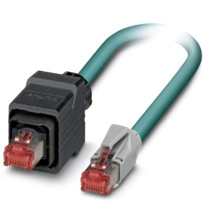 Phoenix Contact Cat5 Straight Male RJ45 to Straight RJ45 Ethernet Cable, Shielded, Blue, 5m