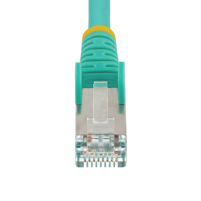 StarTech.com Cat6a Straight Male RJ45 to Straight Male RJ45 Ethernet Cable, Braid, Light Blue LSZH Sheath, 2m, Low