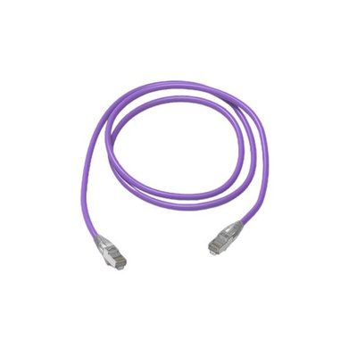 Amphenol Industrial Cat6a RJ45 to RJ45 Ethernet Cable, S/FTP, Purple, 40m