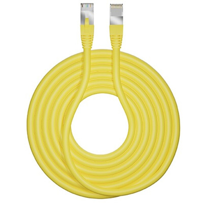 CAE Cat6 RJ45 to RJ45 Ethernet Cable, F/UTP, Yellow, 5m, Fire Resistant