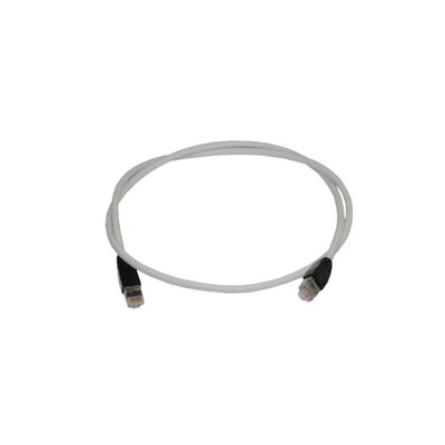 Polyco Healthline Cat6a Straight Male RJ45 to Straight Male RJ45 Ethernet Cable, Shielded, Grey LSZH Sheath, 2m