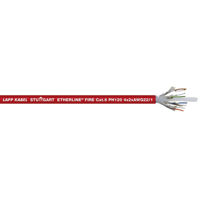 Lapp Cat6 Ethernet Cable, Tinned Copper Braid, Green, 100m