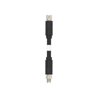 TE Connectivity Straight Female SPE to Straight Male SPE Ethernet Cable, Shielded, Black Nylon Sheath, 1m