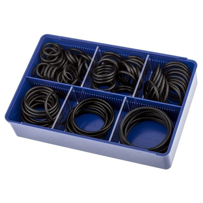 RS PRO Imperial O-Ring Kit to suit SAE Flanges Nitrile, Kit Contents 125 Pieces