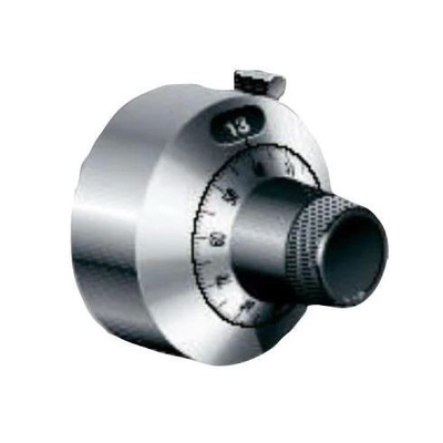 Vishay 22.2mm Potentiometer Knob for 6.35mm Shaft Splined, 18A41B10