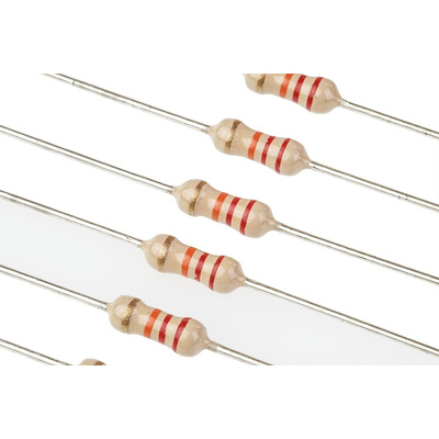 RS PRO 22kΩ Carbon Film Resistor 0.25W ±5%