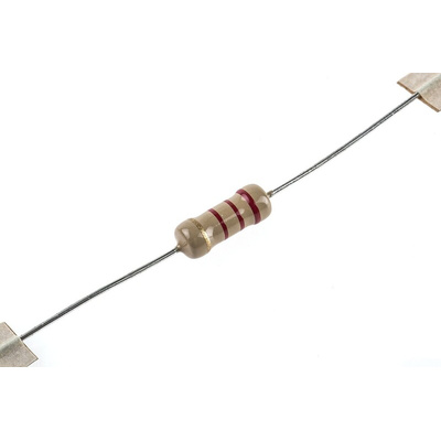 TE Connectivity 2.2kΩ Carbon Film Resistor 1W ±5% CFR100J2K2