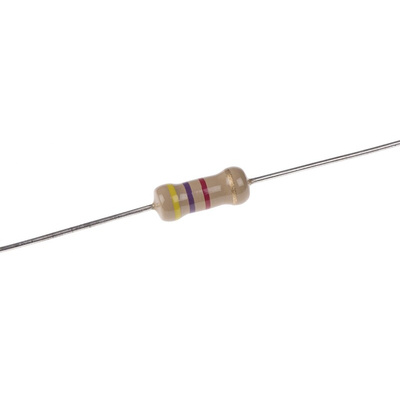 TE Connectivity 4.7kΩ Carbon Film Resistor 1W ±5% CFR100J4K7