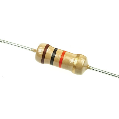 TE Connectivity 10kΩ Carbon Film Resistor 1W ±5% CFR100J10K