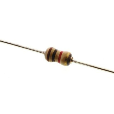 TE Connectivity 1kΩ Carbon Film Resistor 0.25W ±5% CFR16J1K0