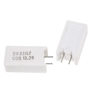 TE Connectivity 22Ω Wire Wound Wirewound Through Hole Fixed Resistor 5W ±5% SQMW522RJ