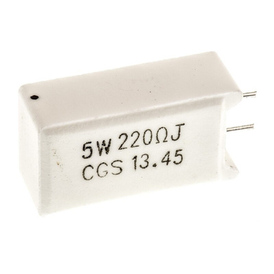 TE Connectivity 220Ω Metal Oxide Resistor 5W ±5% SQMR5220RJ