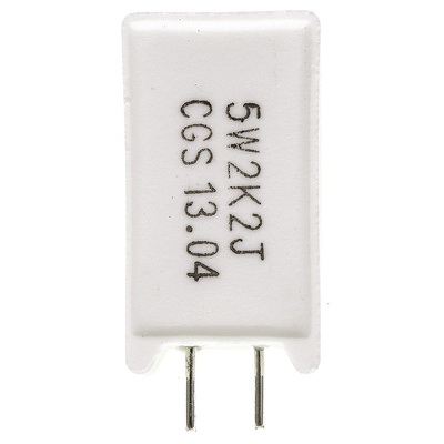 TE Connectivity 2.2kΩ Metal Oxide Resistor 5W ±5% SQMR52K2J