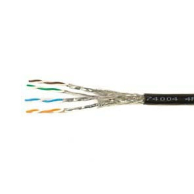 Alpha Wire Cat7 Ethernet Cable, STP, Black PUR Sheath, 152m, Low Smoke Zero Halogen (LSZH)