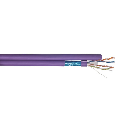 CAE Cat6a Ethernet Cable, F/UTP, Purple LSZH Sheath, 500m, Low Smoke Zero Halogen (LSZH)