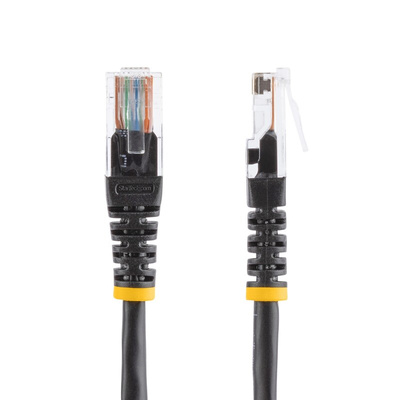 Startech Cat5e Male RJ45 to Male RJ45 Ethernet Cable, U/UTP, Black PVC Sheath, 15m, CMG Rated