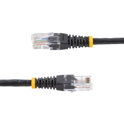 Startech Cat5e Male RJ45 to Male RJ45 Ethernet Cable, U/UTP, Black PVC Sheath, 15m, CMG Rated