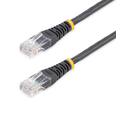 Startech Cat5e Male RJ45 to Male RJ45 Ethernet Cable, U/UTP, Black PVC Sheath, 15m, CMG Rated