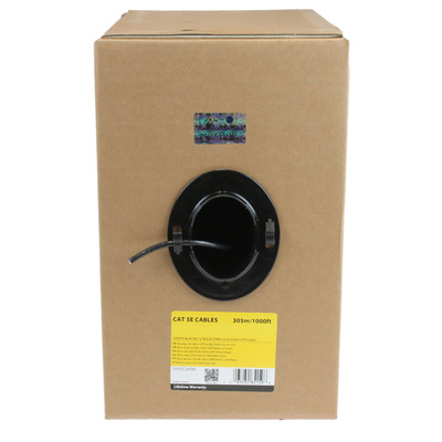 Startech Cat5e Ethernet Cable, U/UTP, Black PVC Sheath, 305m, CMR Rated