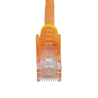 StarTech.com Cat5e Male RJ45 to Male RJ45 Ethernet Cable, U/UTP, Orange PVC Sheath, 0.5m, CM Rated