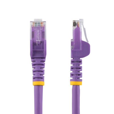 Startech Cat6 Male RJ45 to Male RJ45 Ethernet Cable, U/UTP, Purple PVC Sheath, 3m, CMG Rated